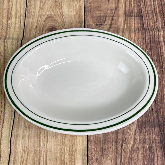 Buffalo Other - Buffalo China Restaurant Ware Serving Bowl Oval Green Stripe